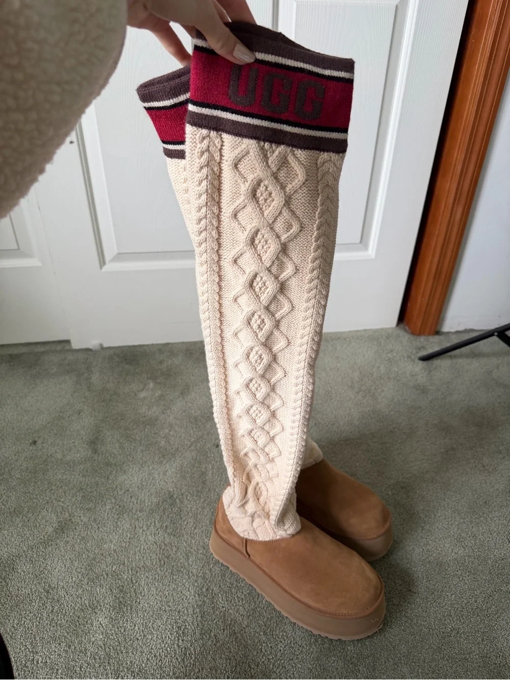 UGG Platform Slip-On Boots in Tan